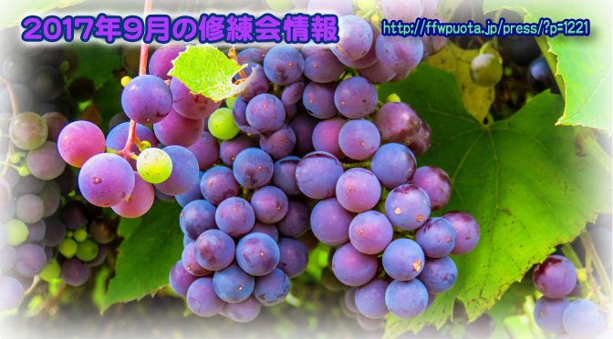 2017年9月の修練会情報